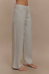 Natalya Knit Wide Leg Pants - Heather Grey Marle