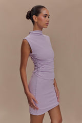 Elliot High Neck Sleeveless Mini Dress - Lilac