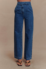 Rayne Wide Leg Denim Jeans - 90'S Blue