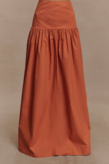 Autumn Maxi Skirt - Burnt Orange