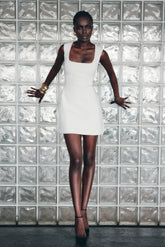 Lysandre Crepe Mini Dress - Ivory