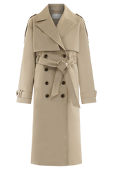 Lois Twill Trench Coat - Camel