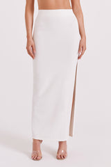 Darby Knit Midi Skirt - Ivory