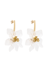 Naomi Acrylic Flower Earring - Gold