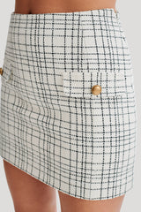 Priscilla Tweed Mini Skirt - White