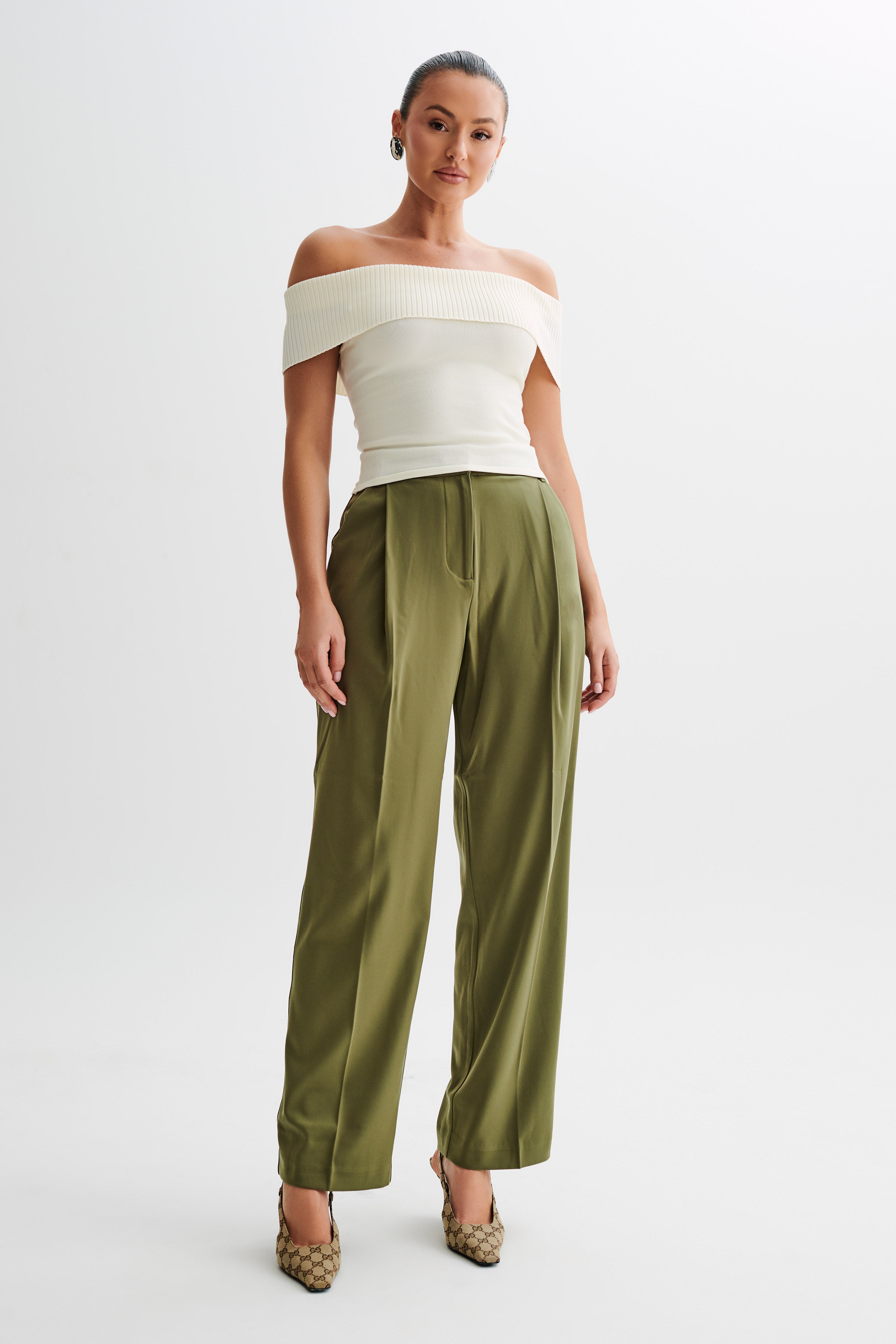 Susanna Off Shoulder Knit Top - Ivory