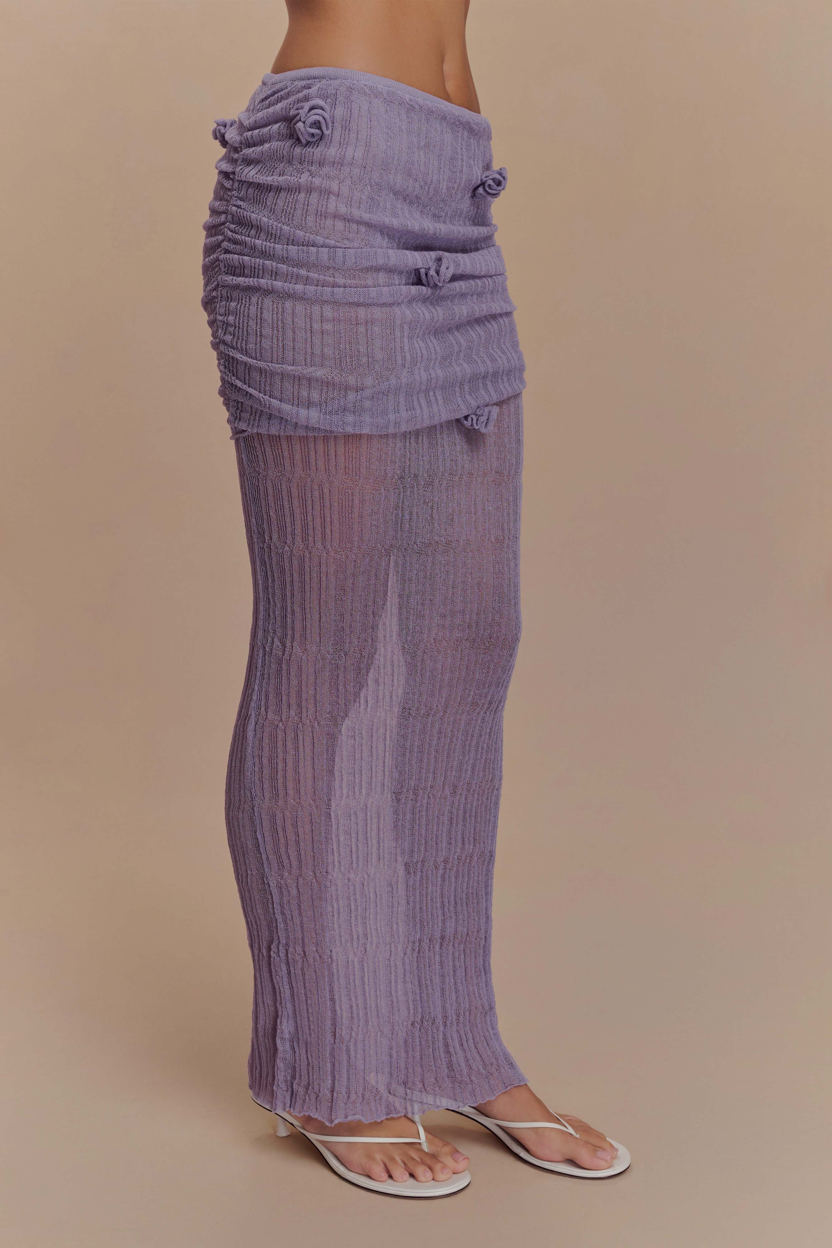 Orianna Orchid Knit Maxi Skirt - Orchid