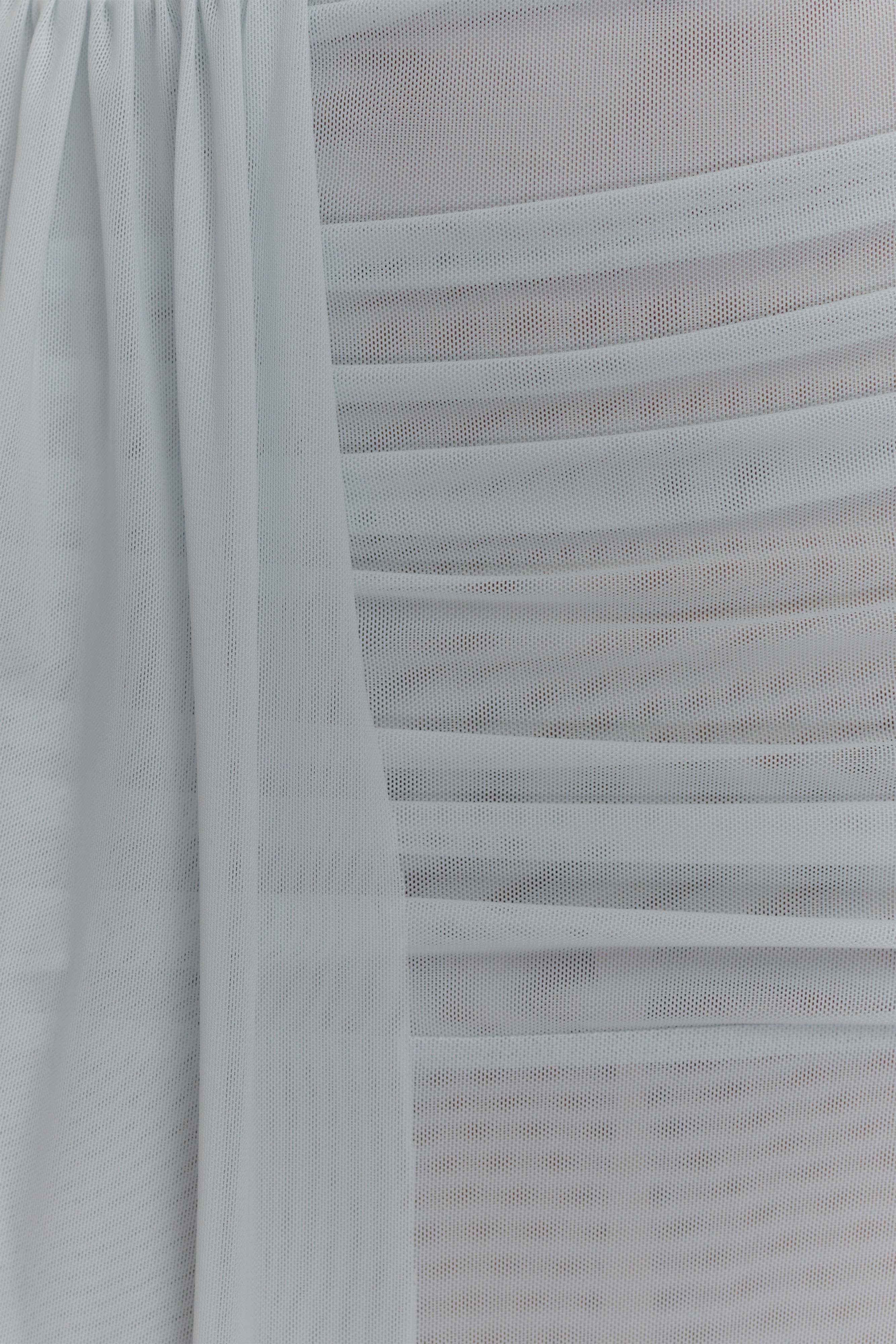 Arna Mesh Maxi Skirt - Pale Blue