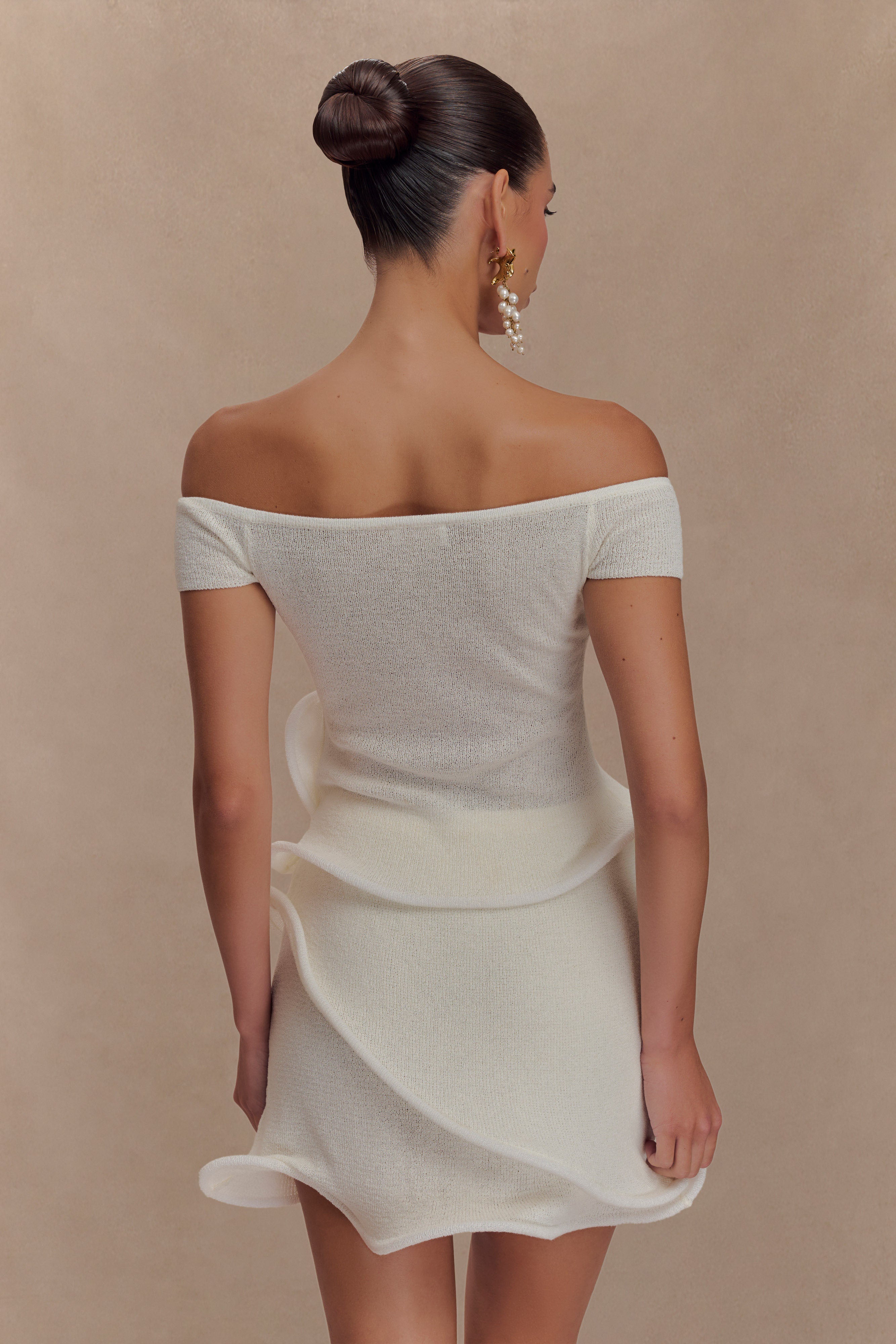 Haisley Knit Mini Skirt - Ivory