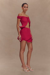 Haisley Knit Mini Skirt - Raspberry