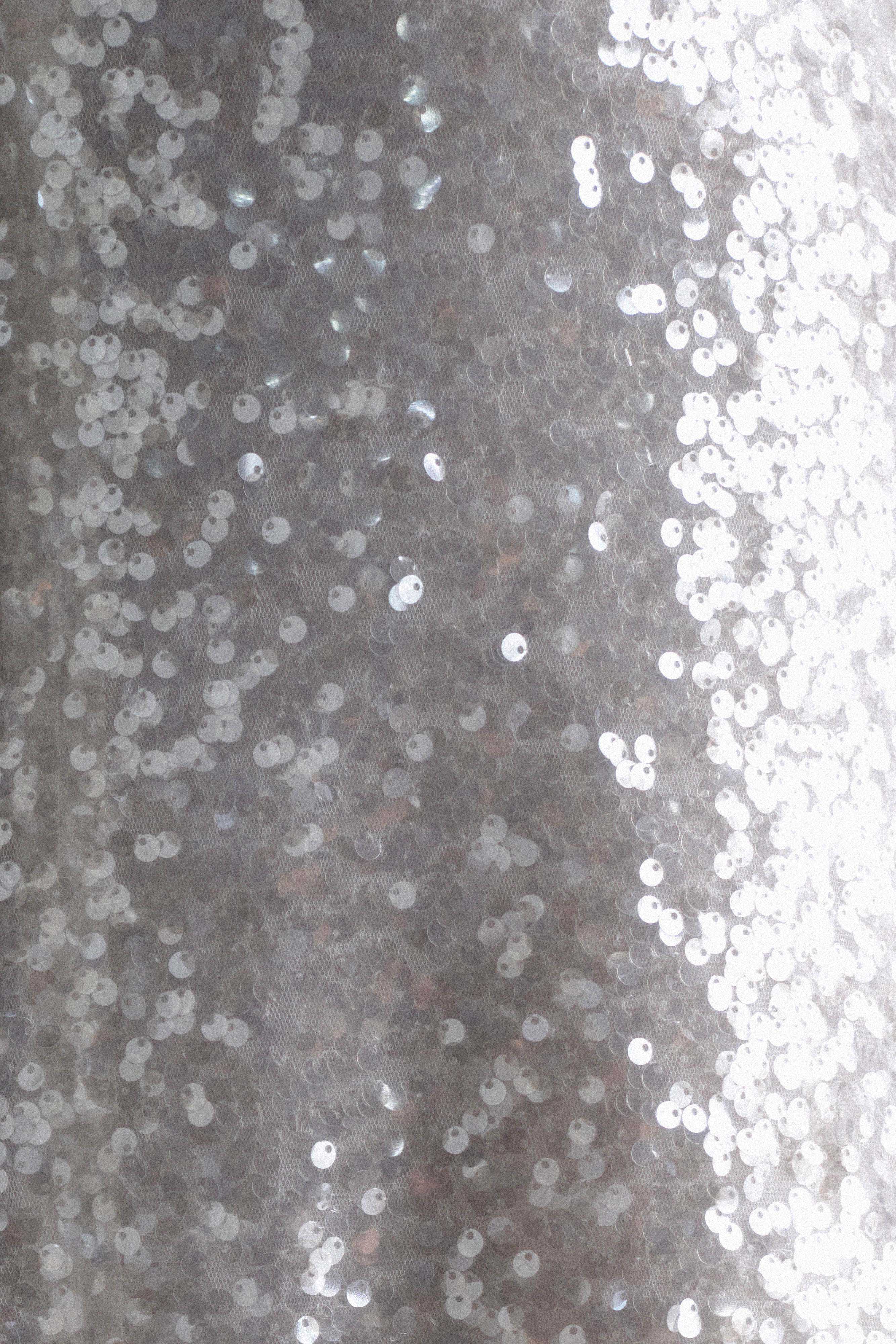 Sofia Long Sleeve Sequin Maxi Dress - White