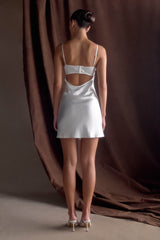 Scarlett Satin Slip Mini Dress - Ivory