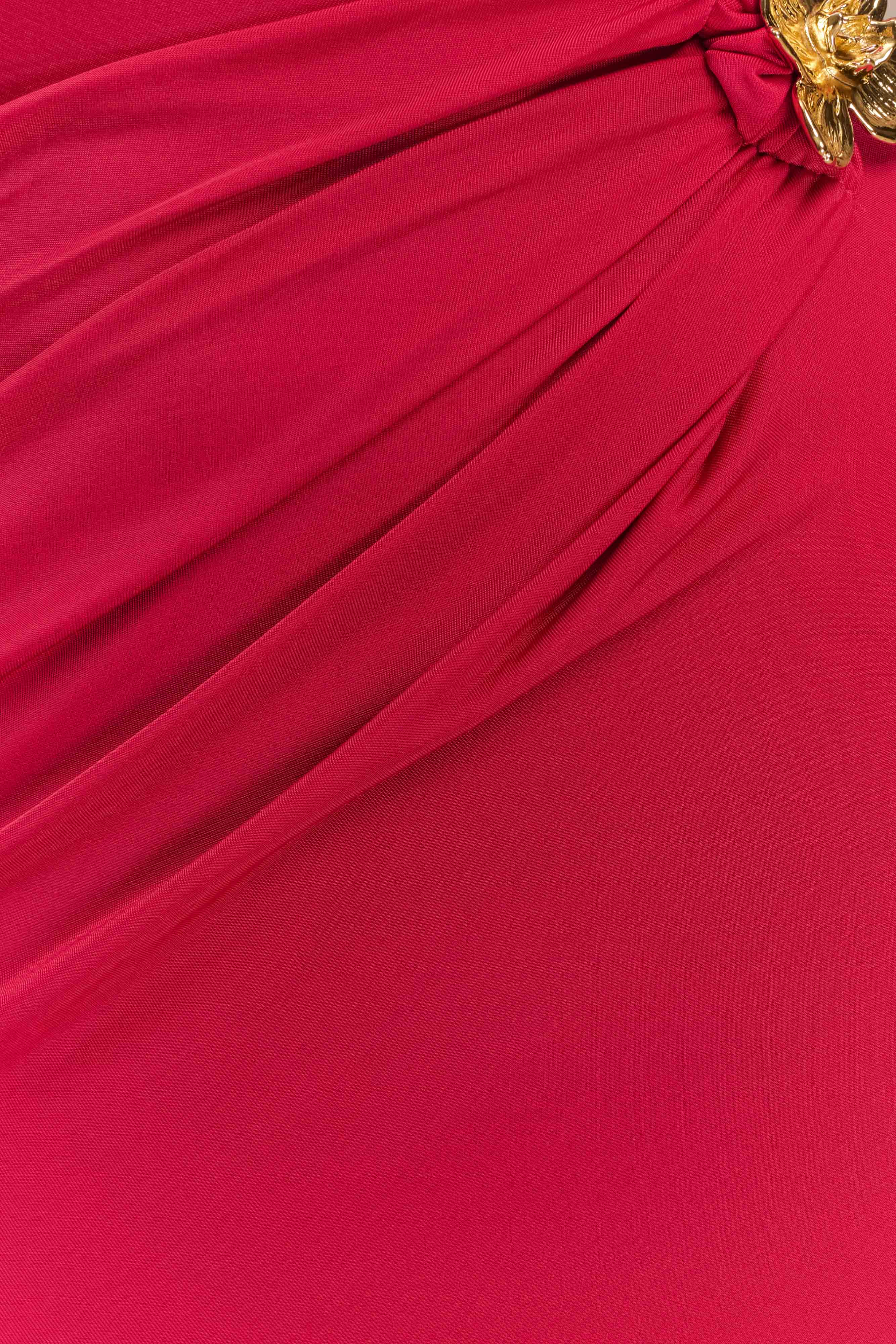 Kaida Slinky Maxi Dress With Hardware - Fuchsia Pink