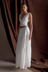 Jacinda Cotton Maxi Skirt - White