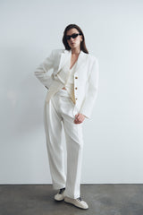 Bellamy Cinched Blazer - Ivory