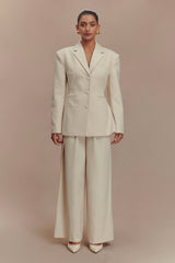 Mila Straight Leg Suiting Pant - Buttermilk