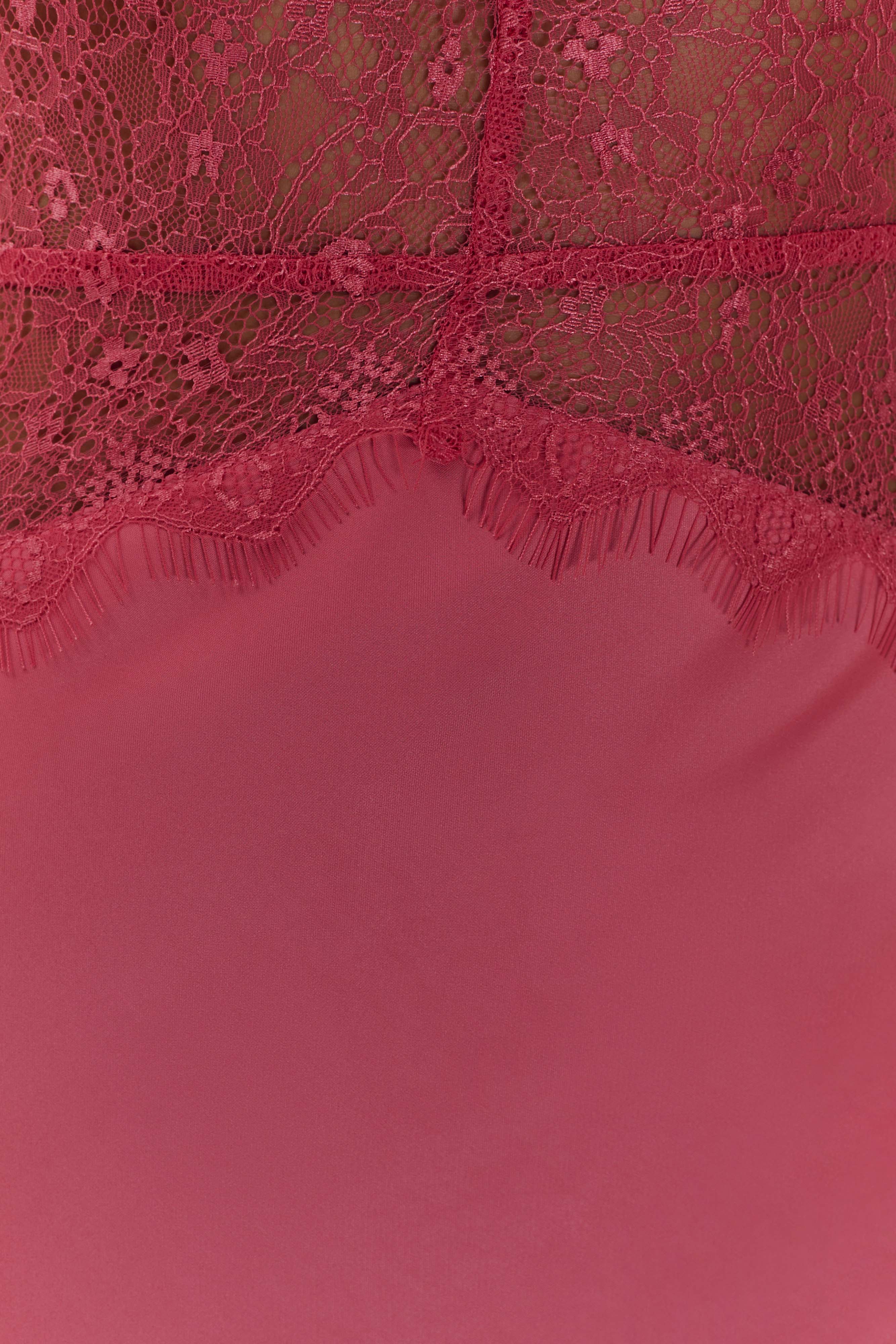 Dinah Lace And Satin Maxi Dress - Blush Rose