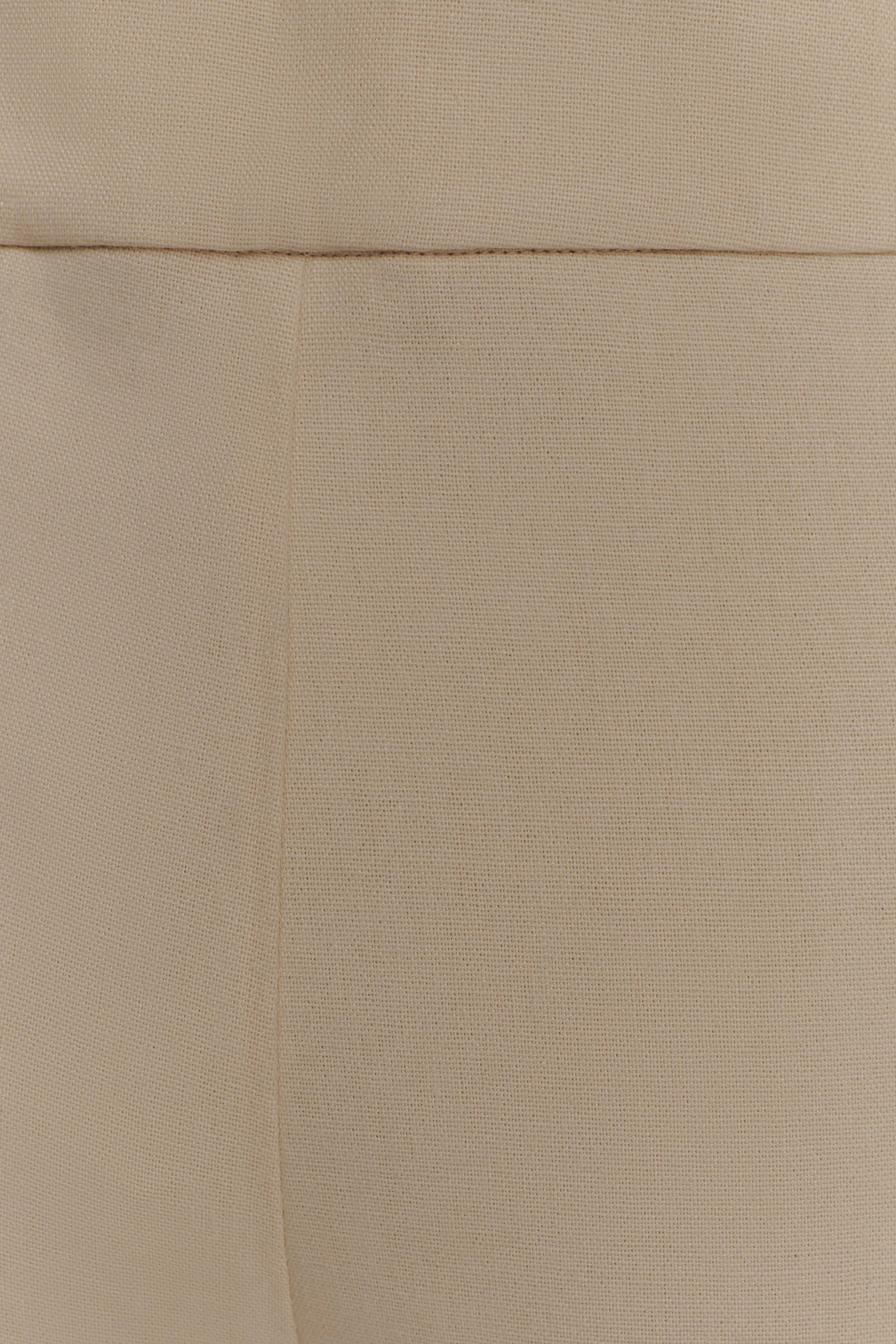 Raya Mid Rise Wide Leg Linen Pant - Natural Beige