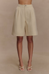 Andina Linen Shorts - Natural Beige