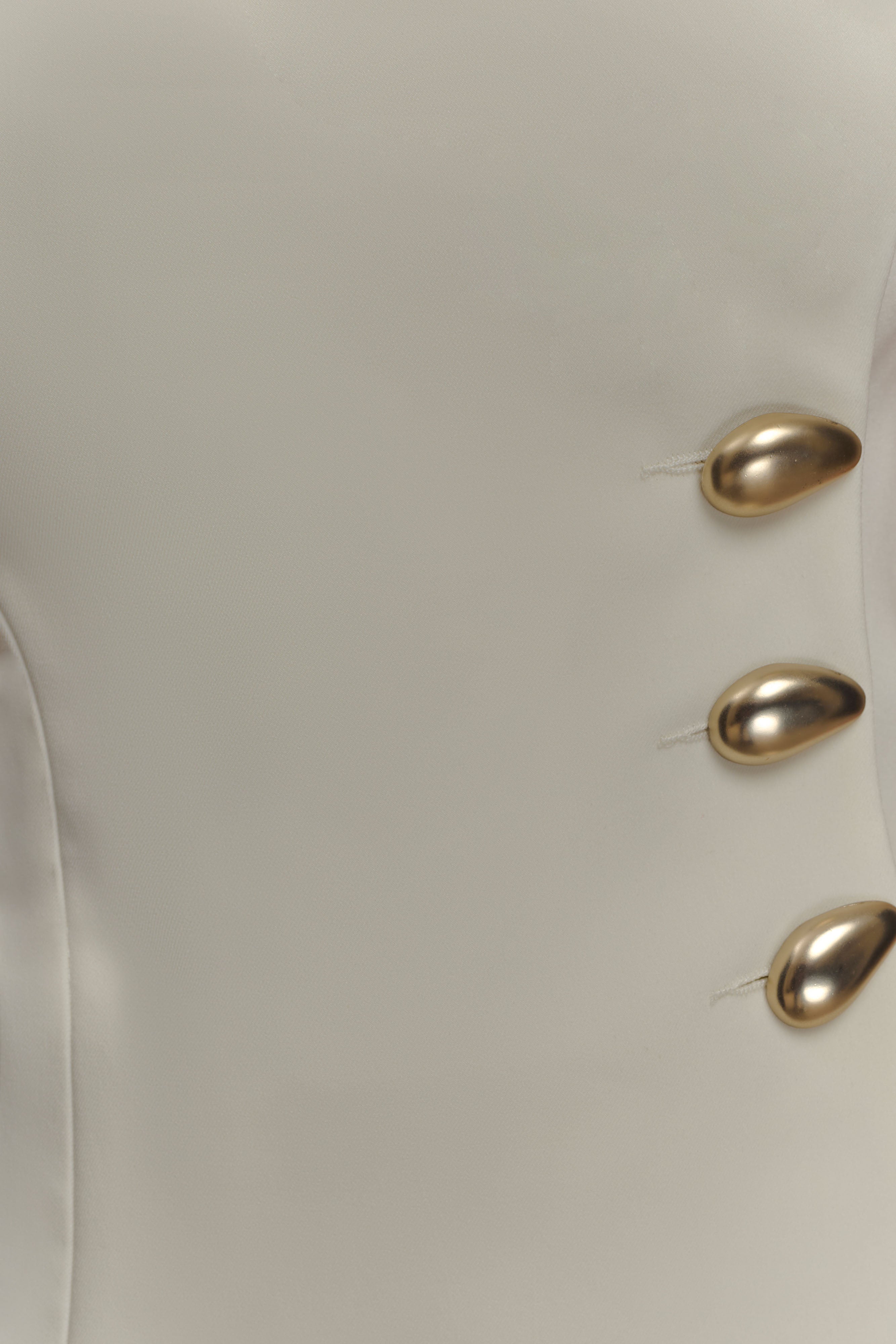 Lindie Strapless Suiting Top - Ivory