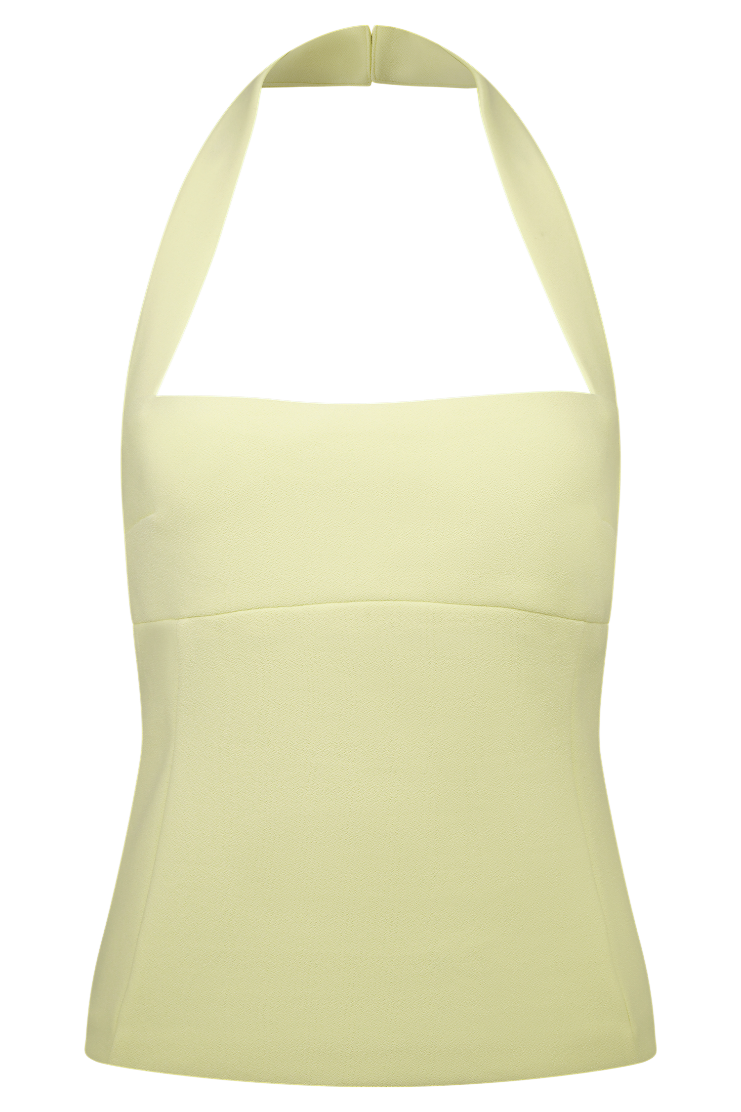 Amelita Suiting Halter Top - Pale Lemon