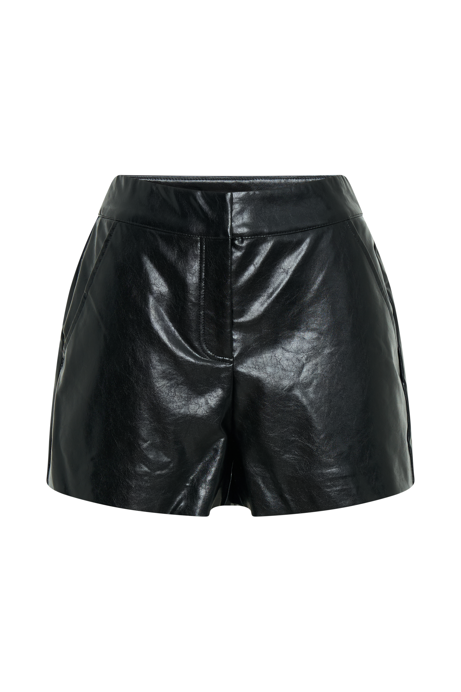 Arabelle Faux Leather Shorts - Black