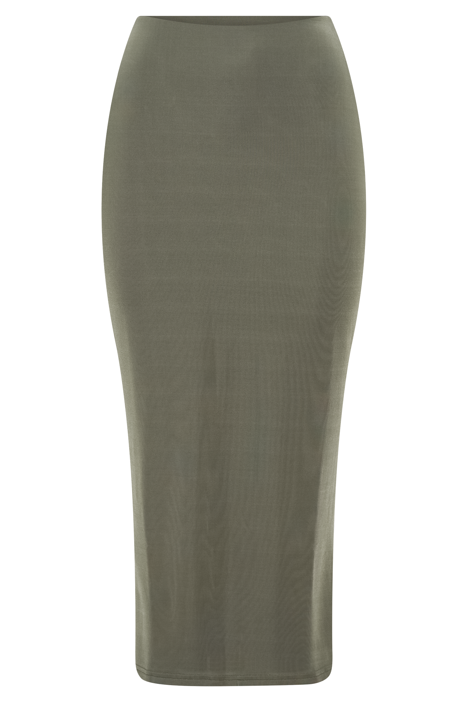 Charlene Slinky Midi Skirt - Olive