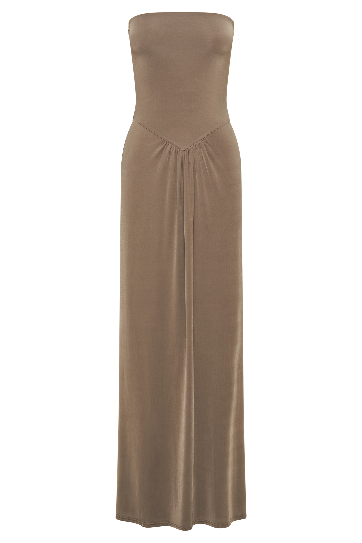 Ruby Strapless Slinky Maxi Dress - Coco