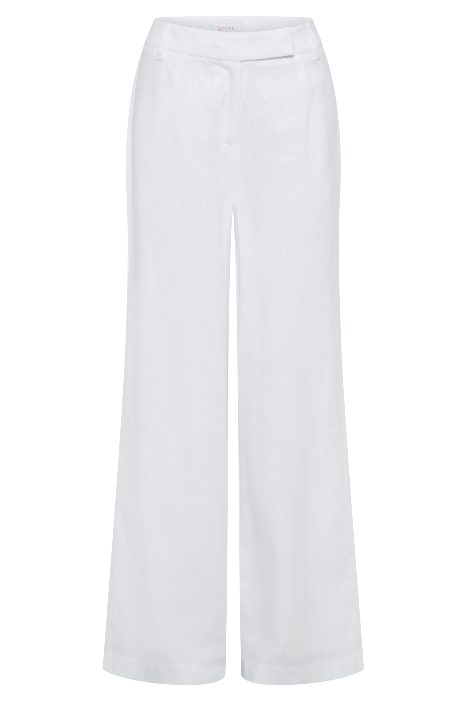Franca Linen Wide Leg Pant - White