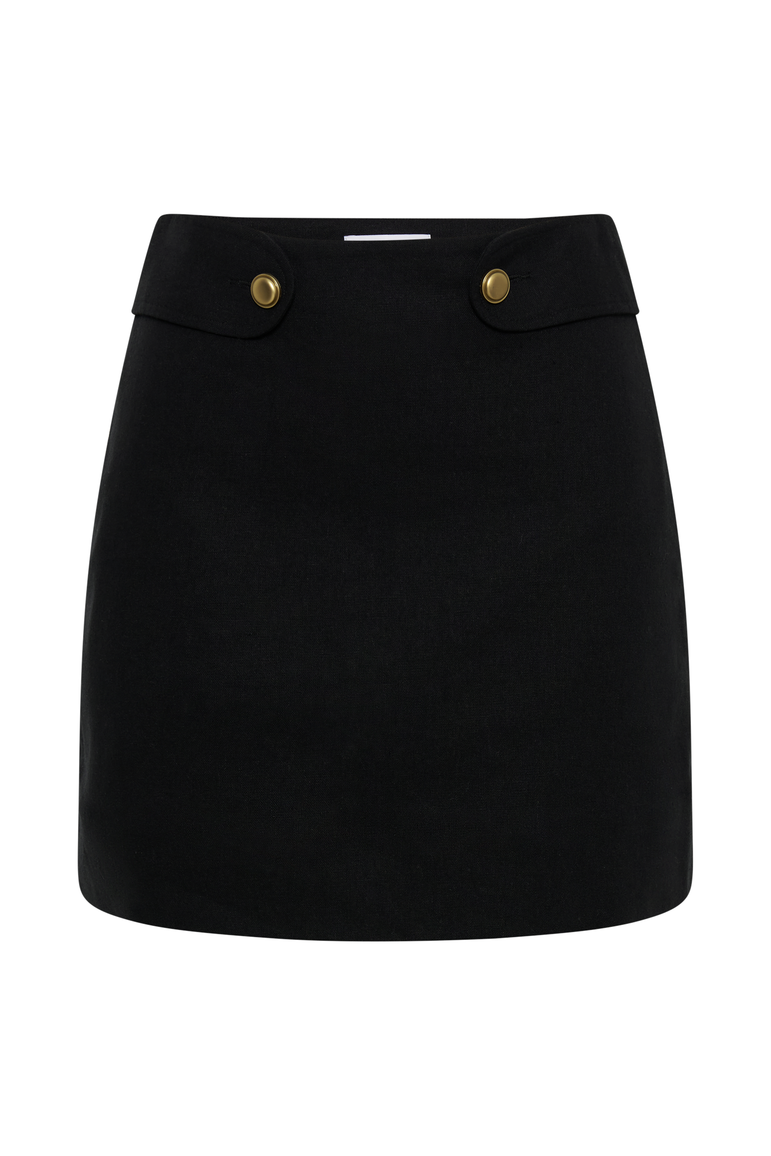 Marquette Linen Mini Skirt - Black