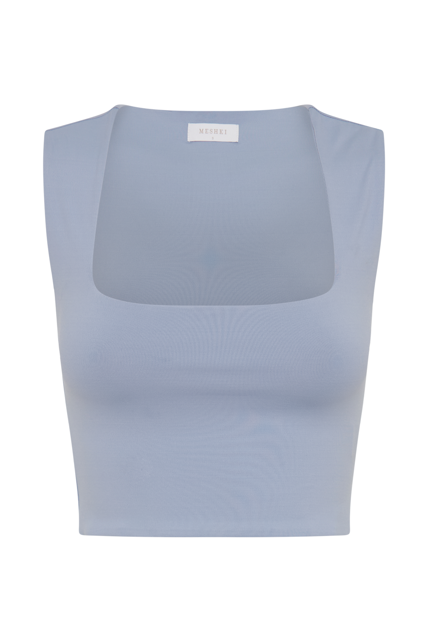 Linley Recycled Nylon Cropped Top - Dusty Blue