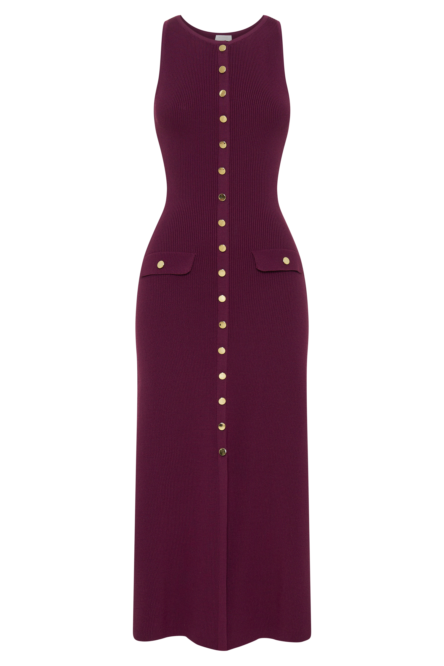 Sawyer Sleeveless Buttoned Maxi Dress - Plum