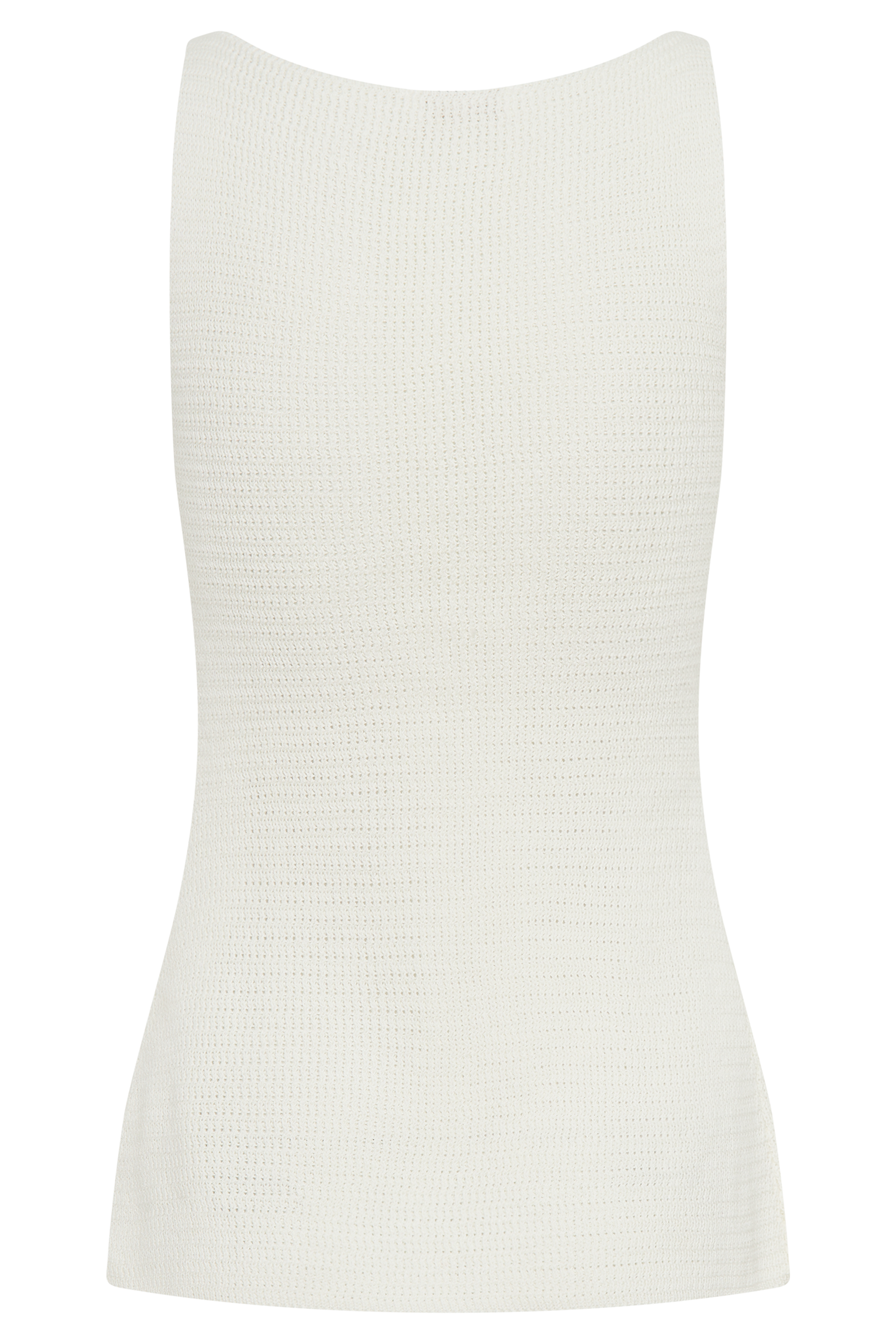 Ridley Knit Tank Top With Split - Ivory