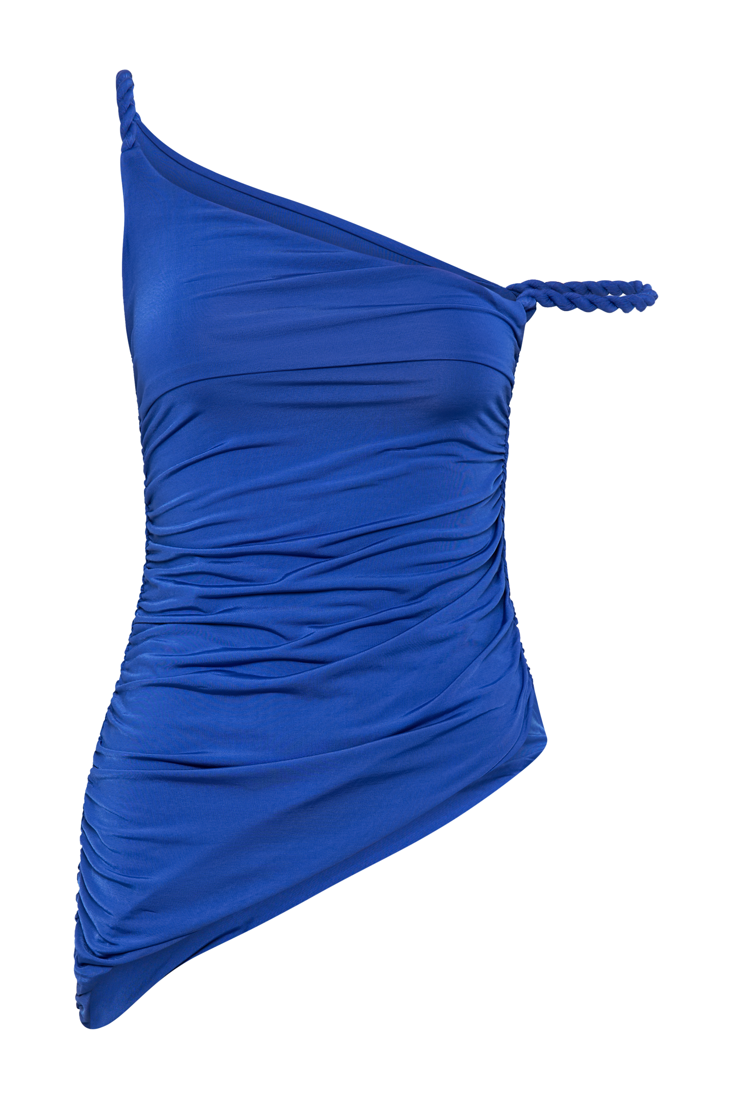 Palmira Slinky Asymmetric Sleeveless Top - Cobalt Blue