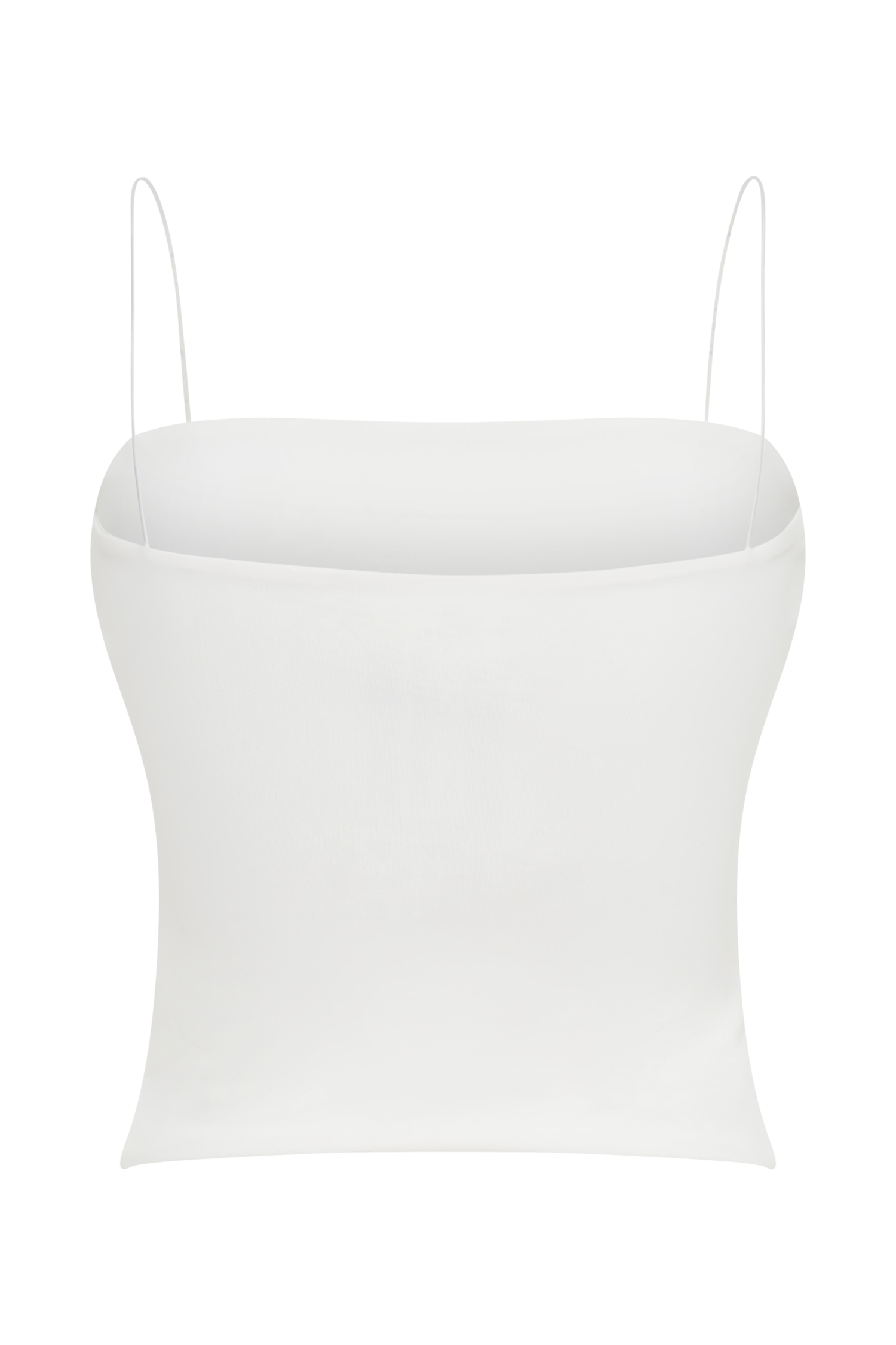 Arya Longline Spaghetti Strap Top - White