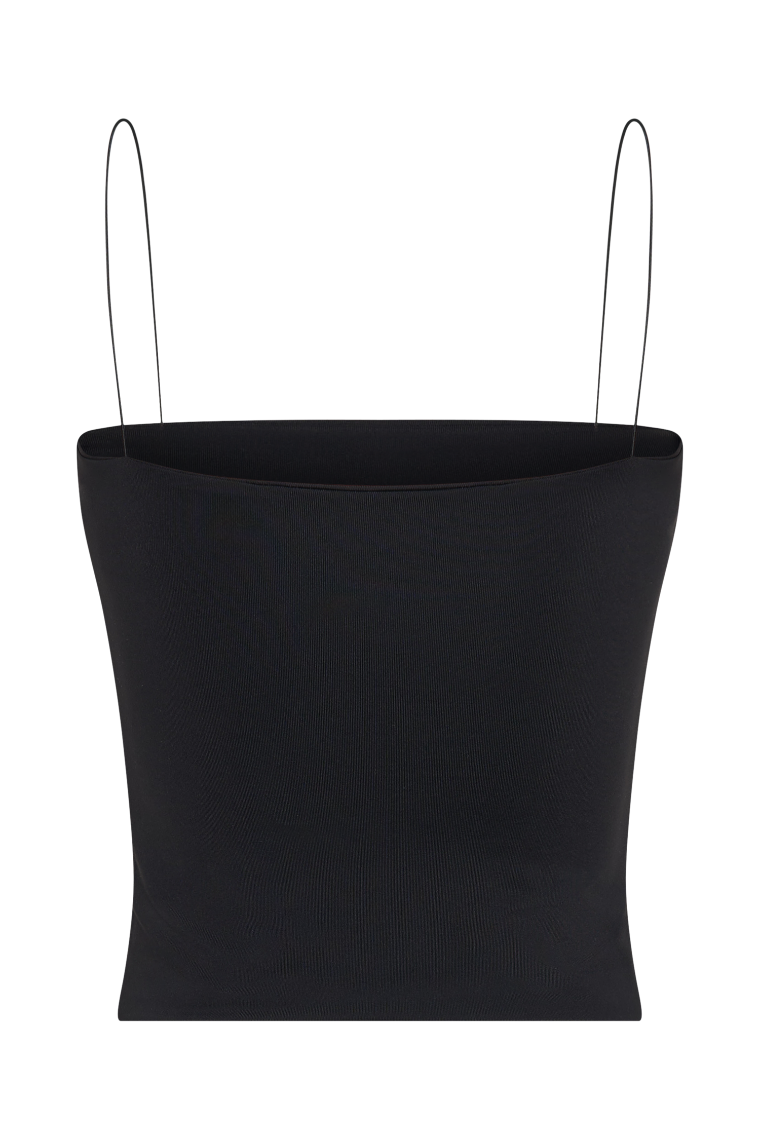 Arya Longline Spaghetti Strap Top - Black