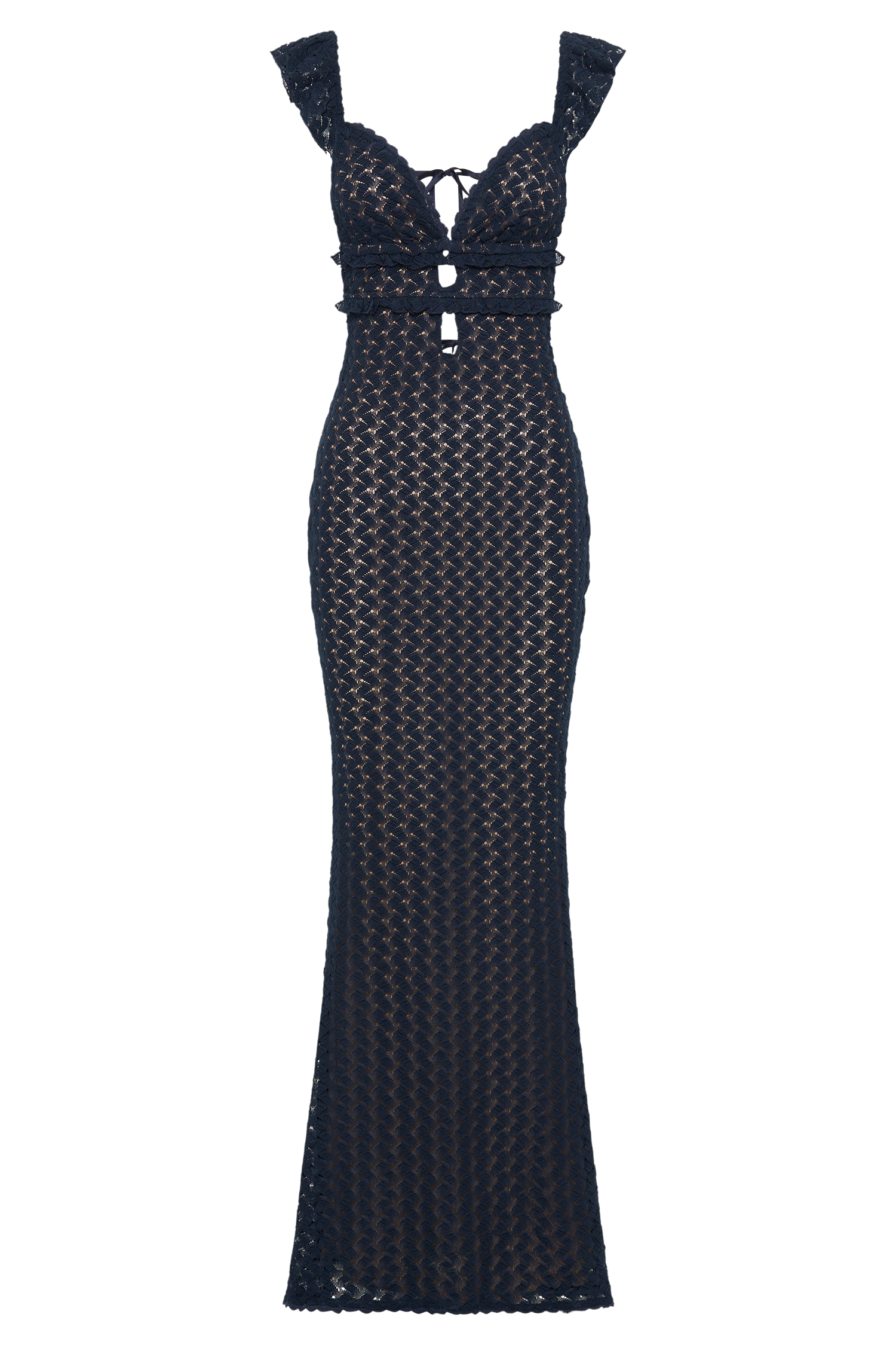 Ezra Lace Maxi Dress - Navy