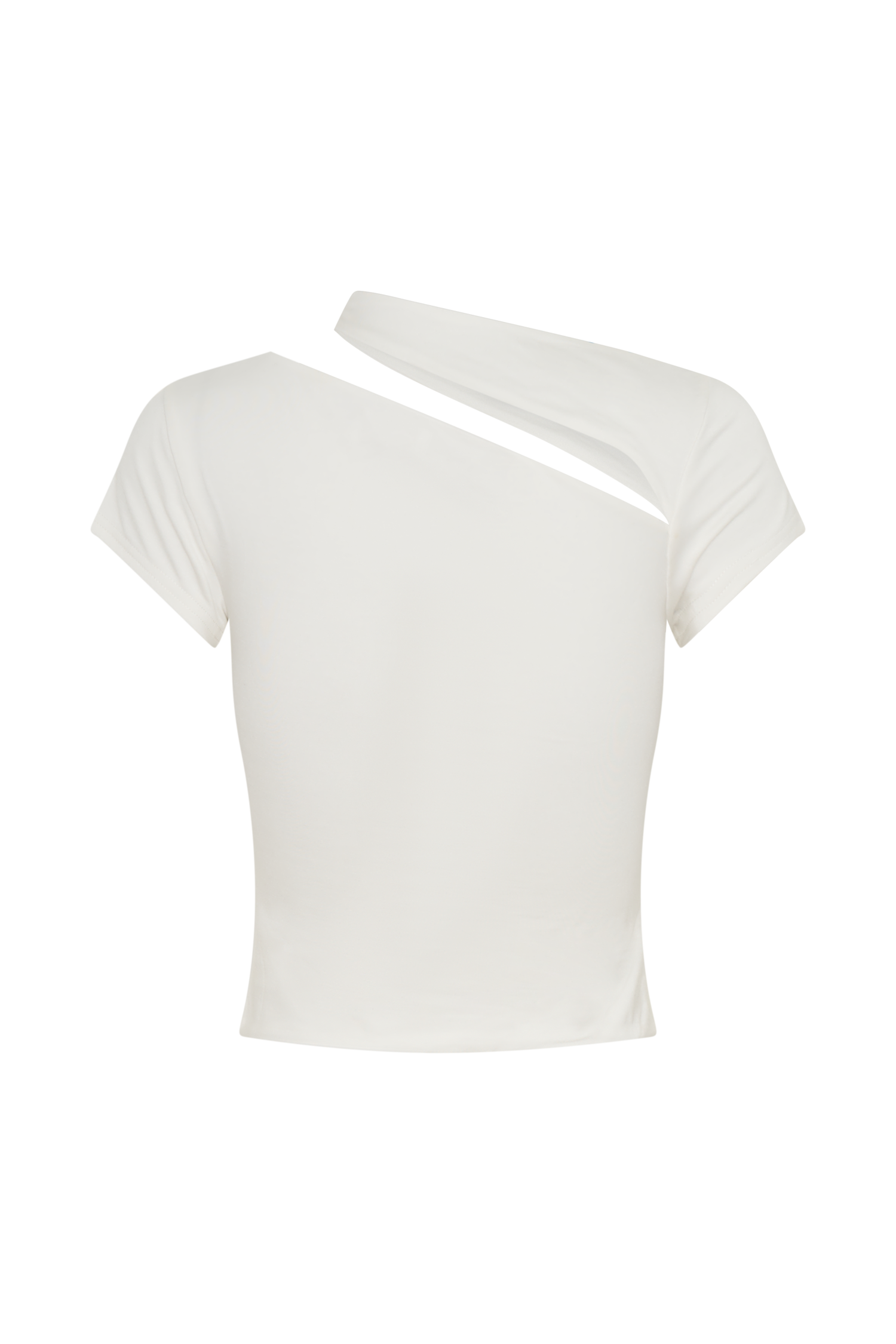 Aurelie Cut Out Short Sleeve Top - Ivory