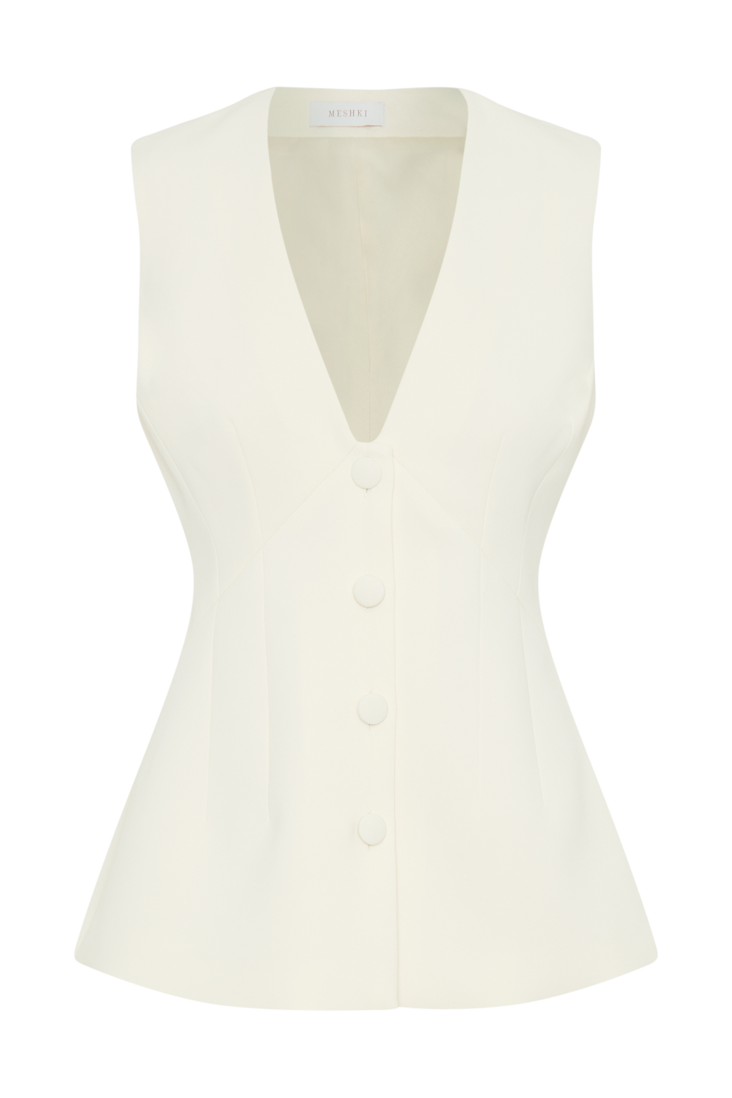 Katelyn Short Sleeve Suiting Top - Ivory