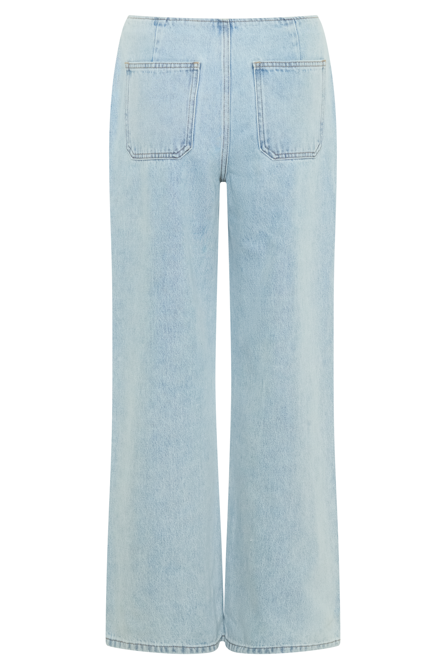 Caitlin Mid Rise Denim Flare Jeans - Light Blue