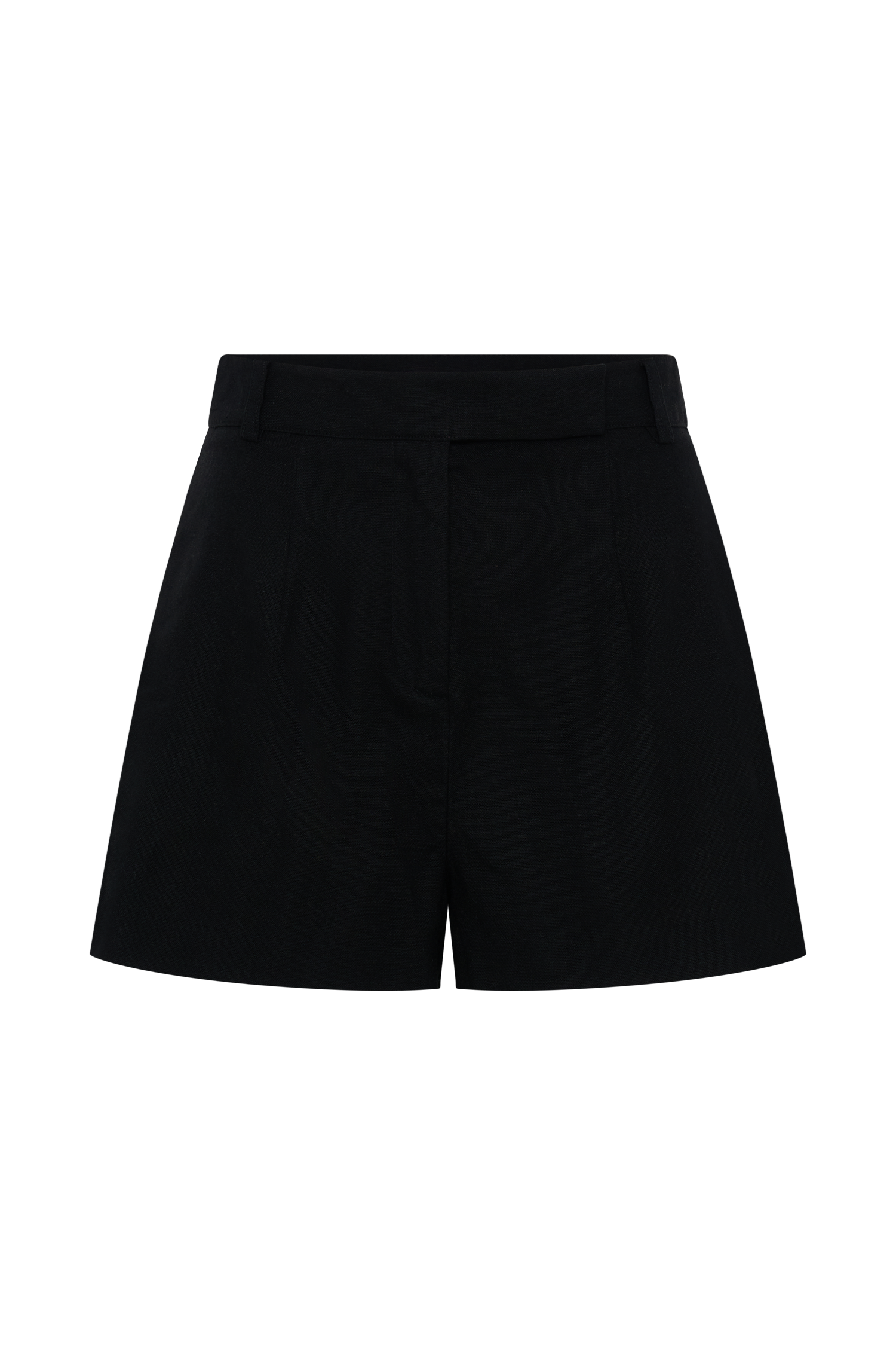Massima Linen Shorts - Black