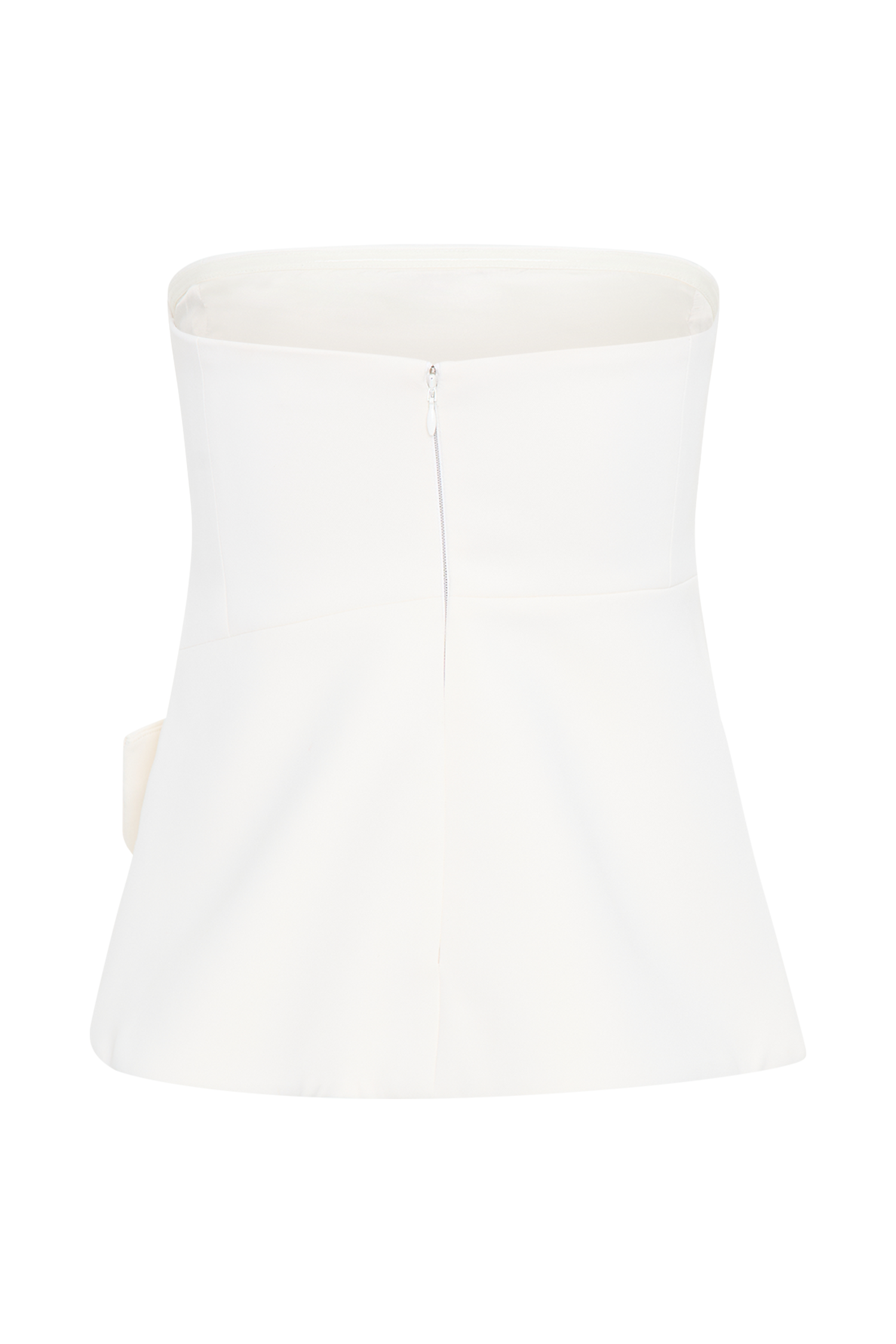 Faith Strapless Suiting Top - Ivory