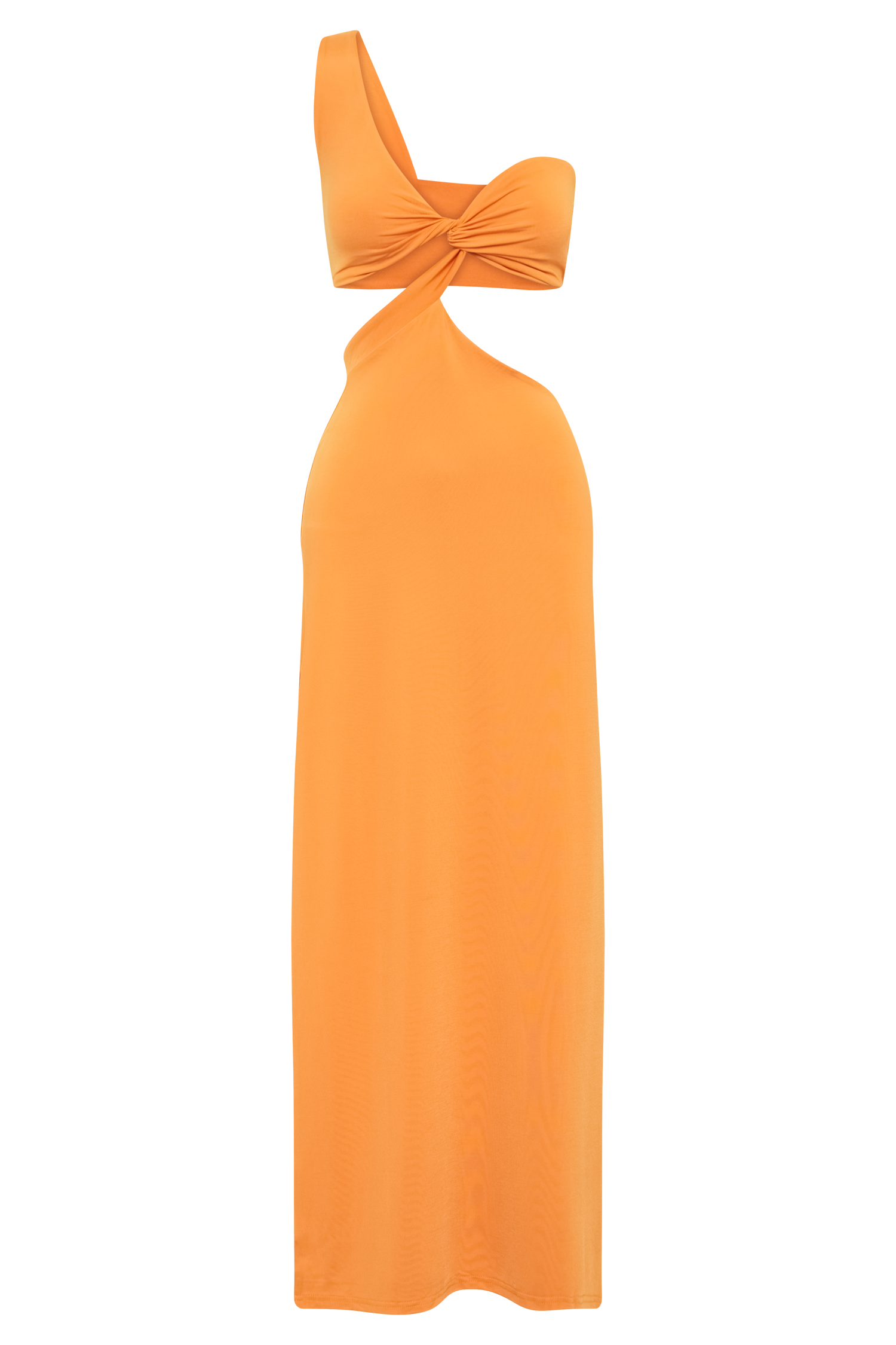Solana One Shoulder Maxi Dress - Orange
