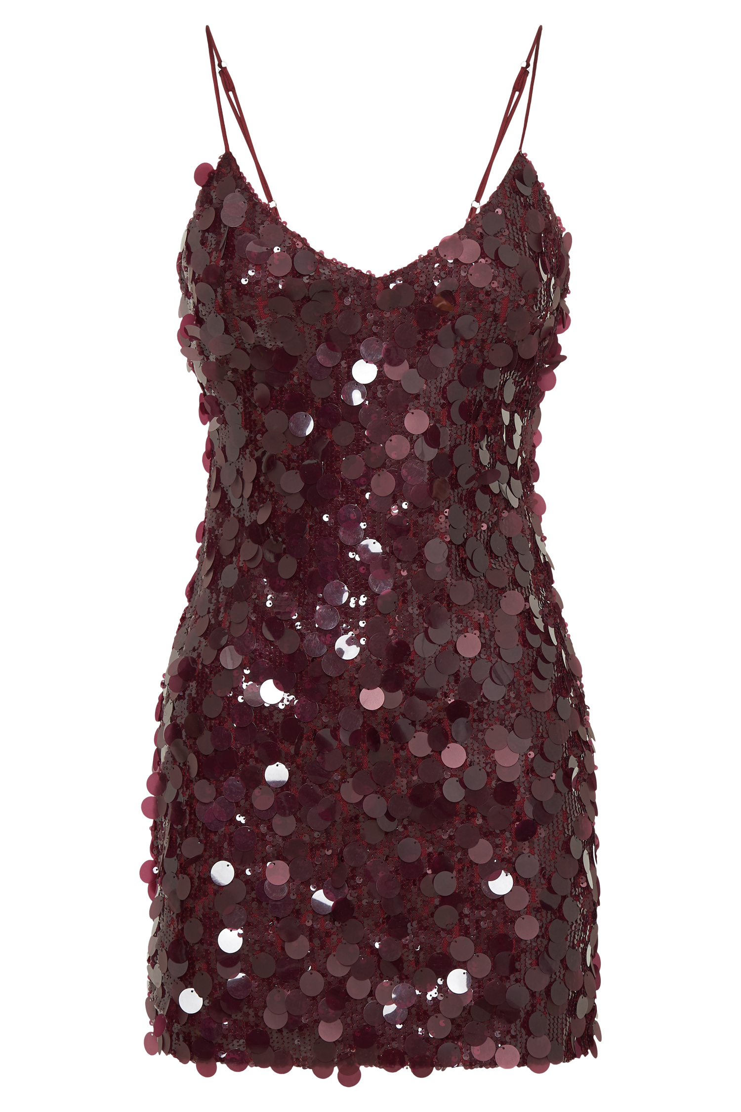 Romilly Sequin Mini Dress - Burgundy