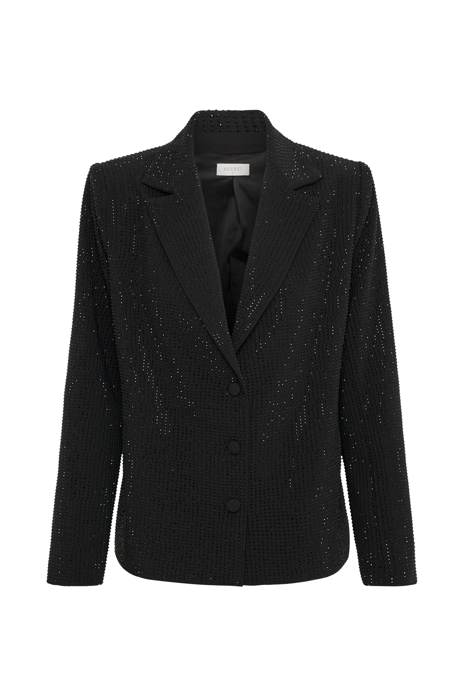 Rhett Square Diamante Jacket - Black
