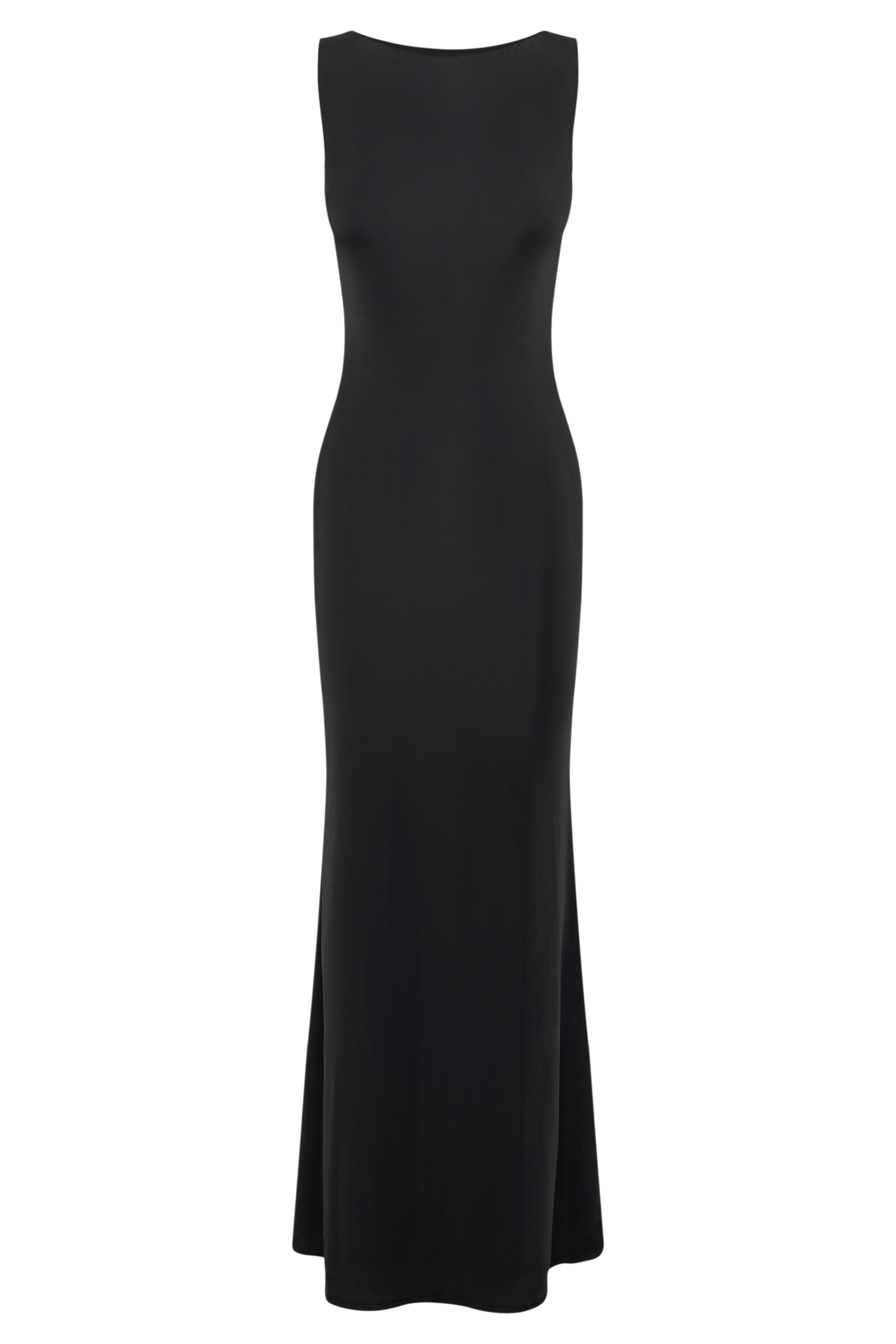 Tarna Sleeveless Slinky Maxi Dress - Black