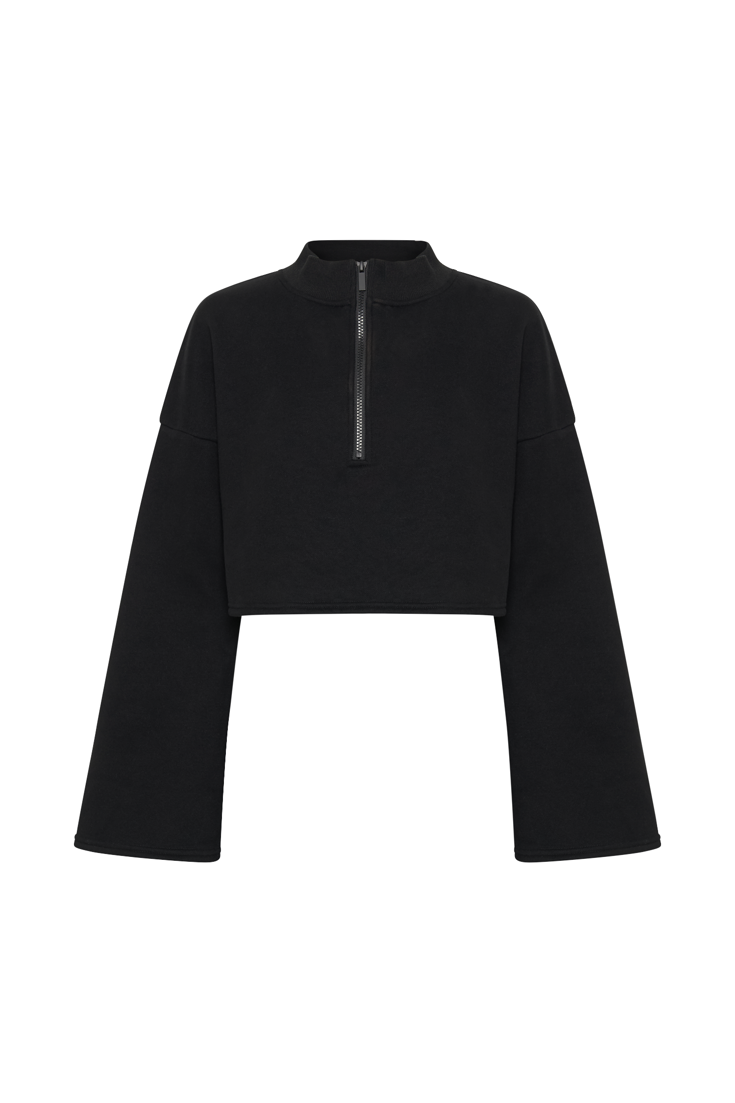 Dempsey Zip Flared Jumper - Black