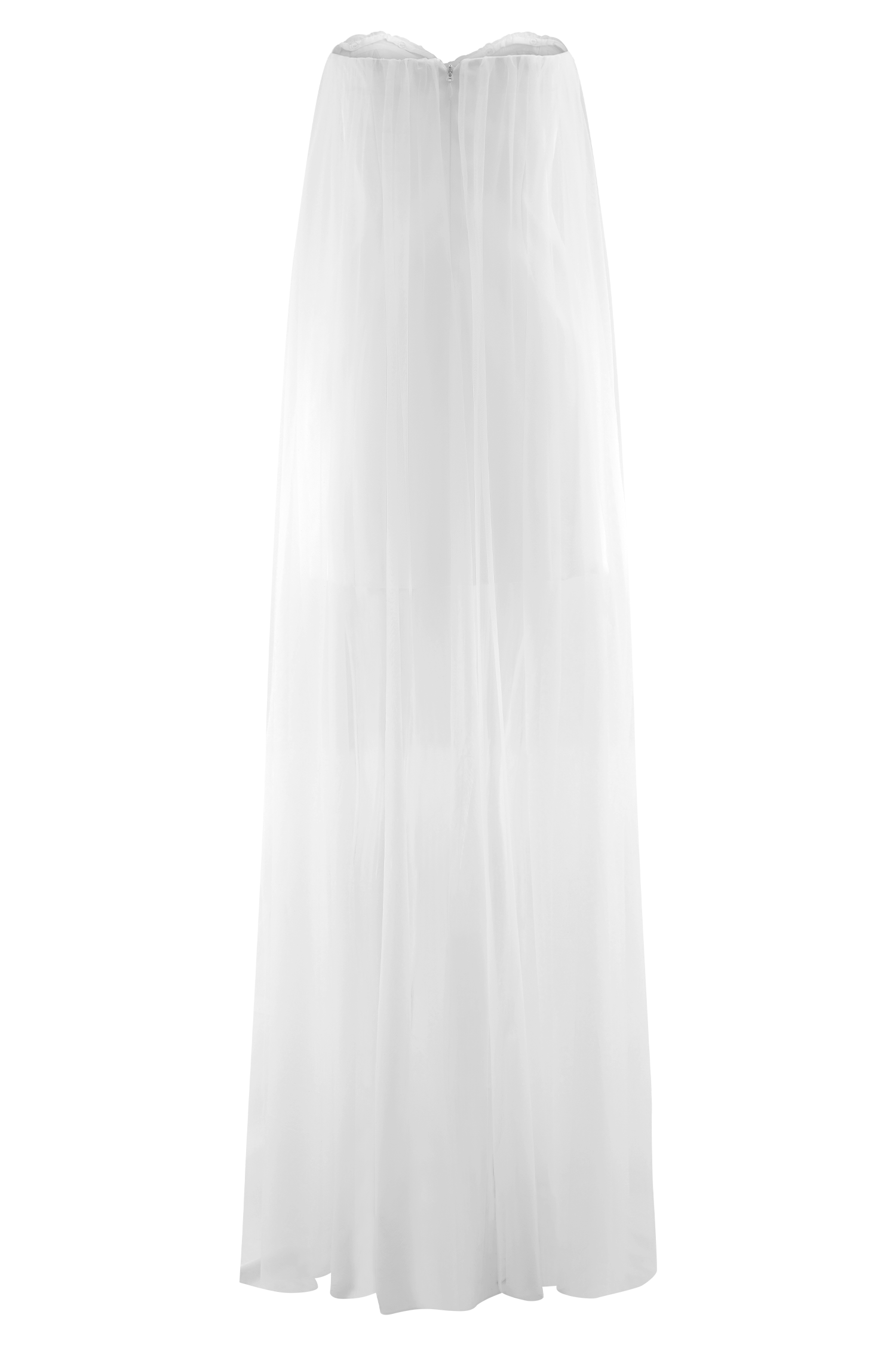 Bettany Chiffon Strapless Maxi Dress - White