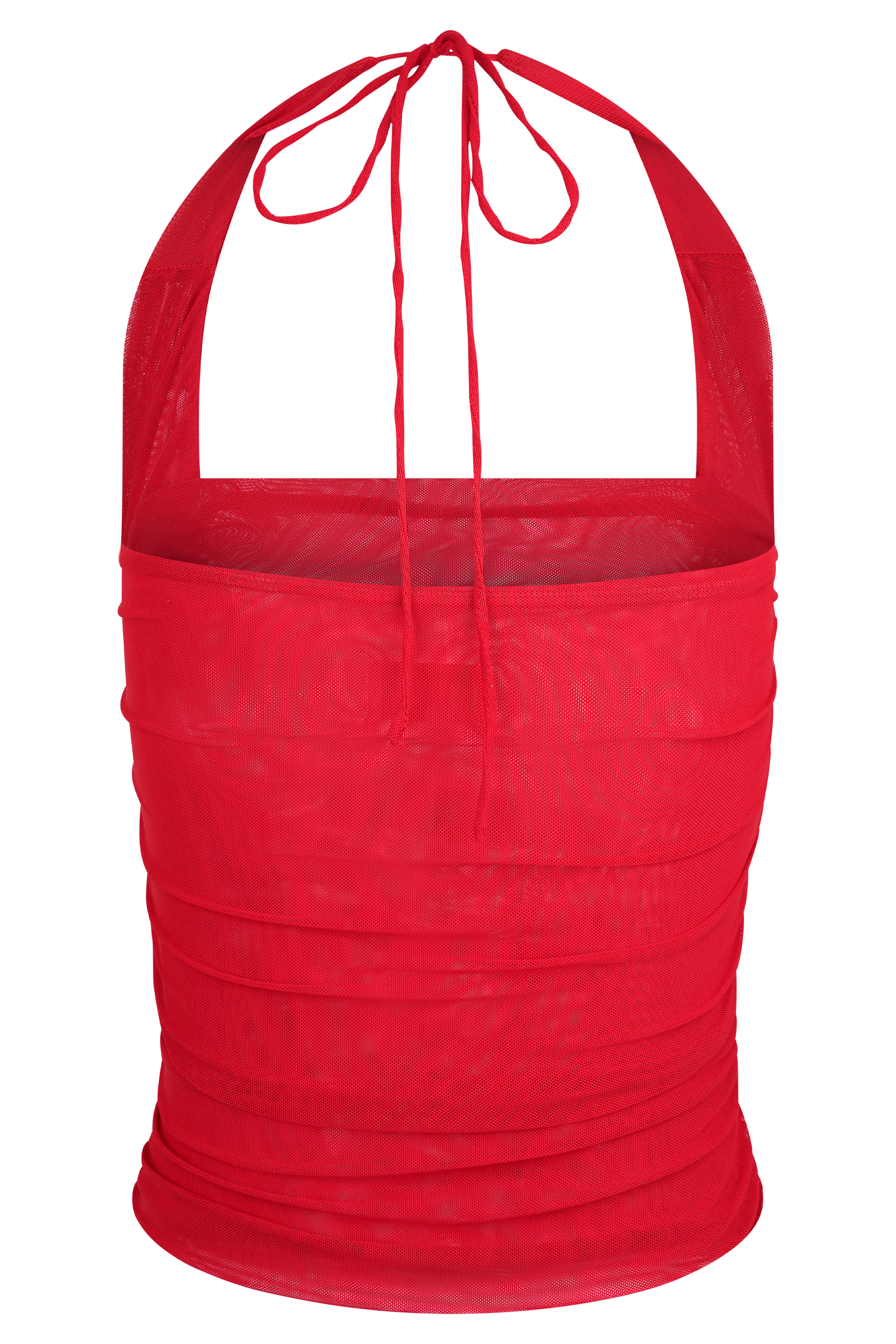 Brooklyn Mesh Crop Top - Ruby