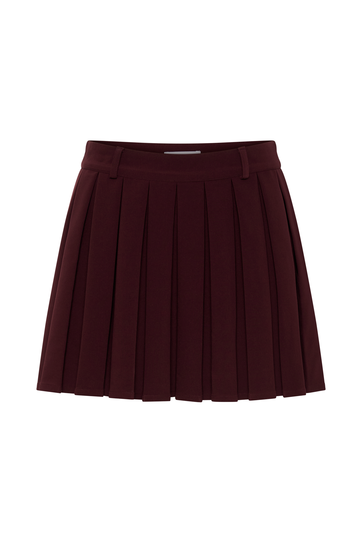 Mura Pleated Mini Skirt - Plum